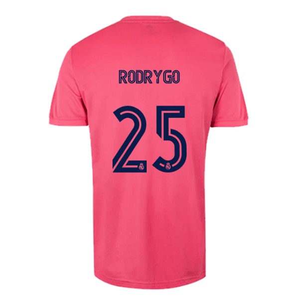 Trikot Real Madrid Auswarts NO.25 Rodrygo 2020-21 Pink Fussballtrikots Günstig